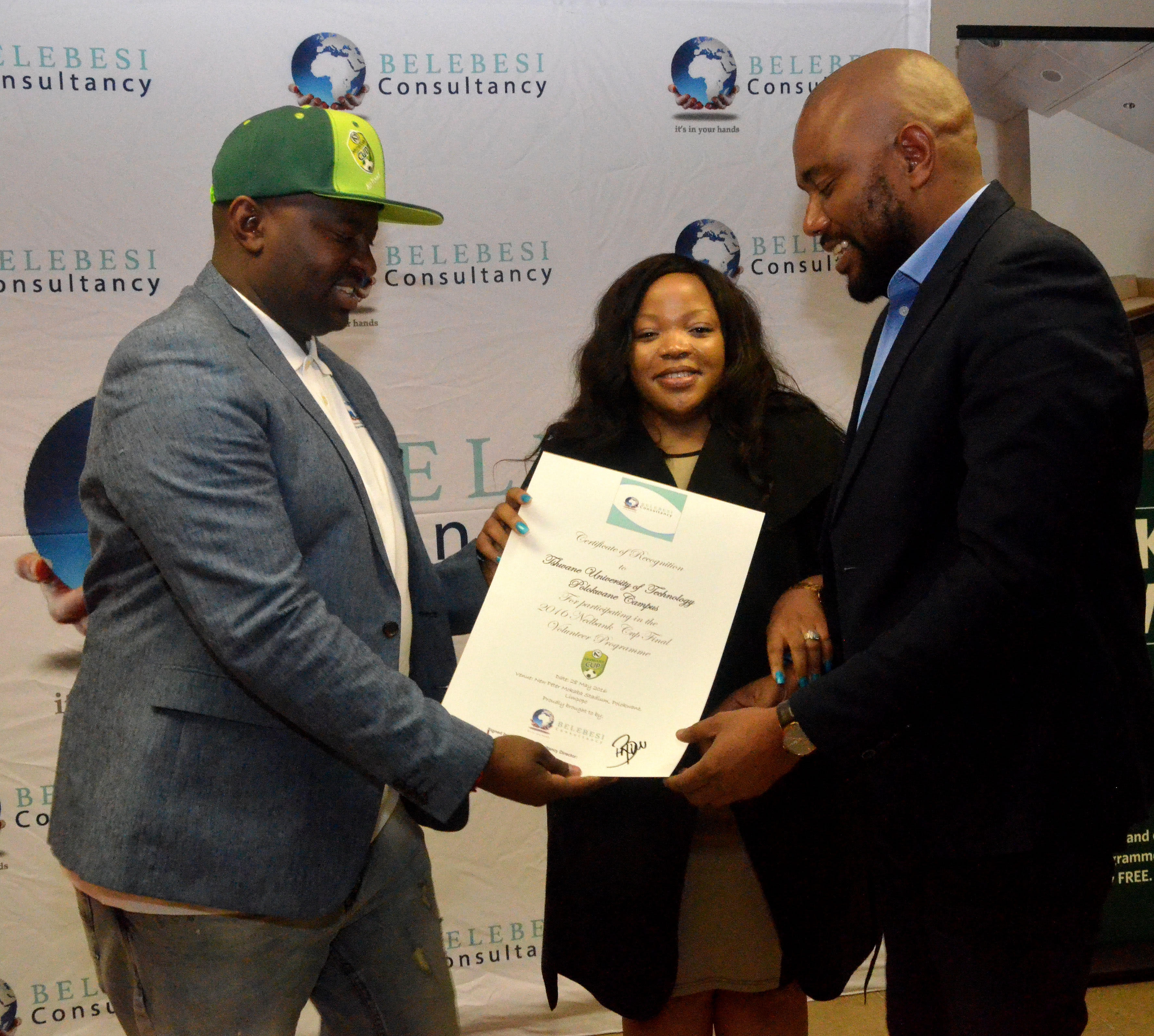 Certificate of appreciation being handed over to TUT PLK Boss Certificate of appreciation being handed over to TUT PLK Boss