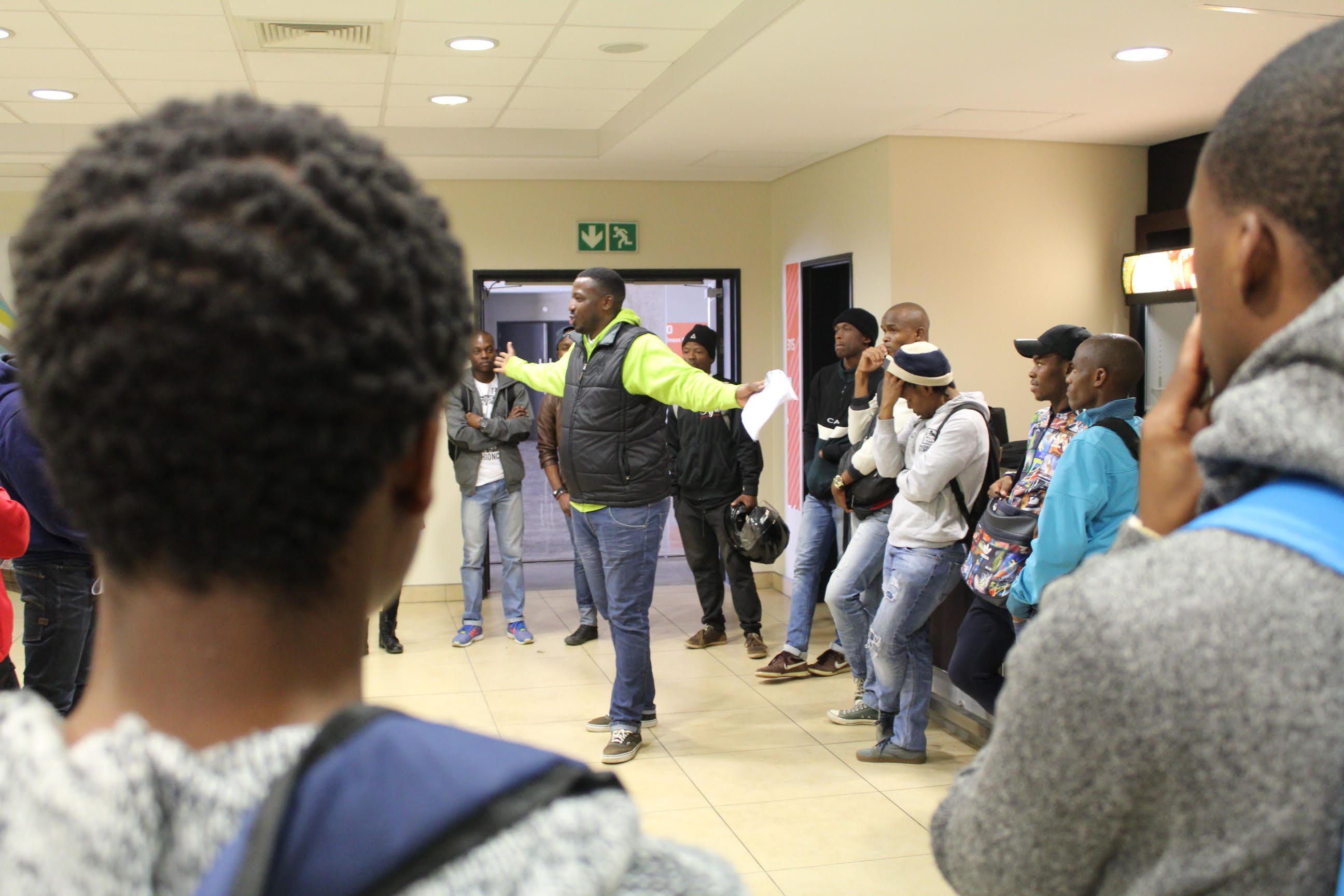 Our Consulting COO giving the Volunteers Training (Nedbank Cup Final 2017 DUT Students Our Consulting COO giving the Volunteers Training (Nedbank Cup Final 2017 DUT Students