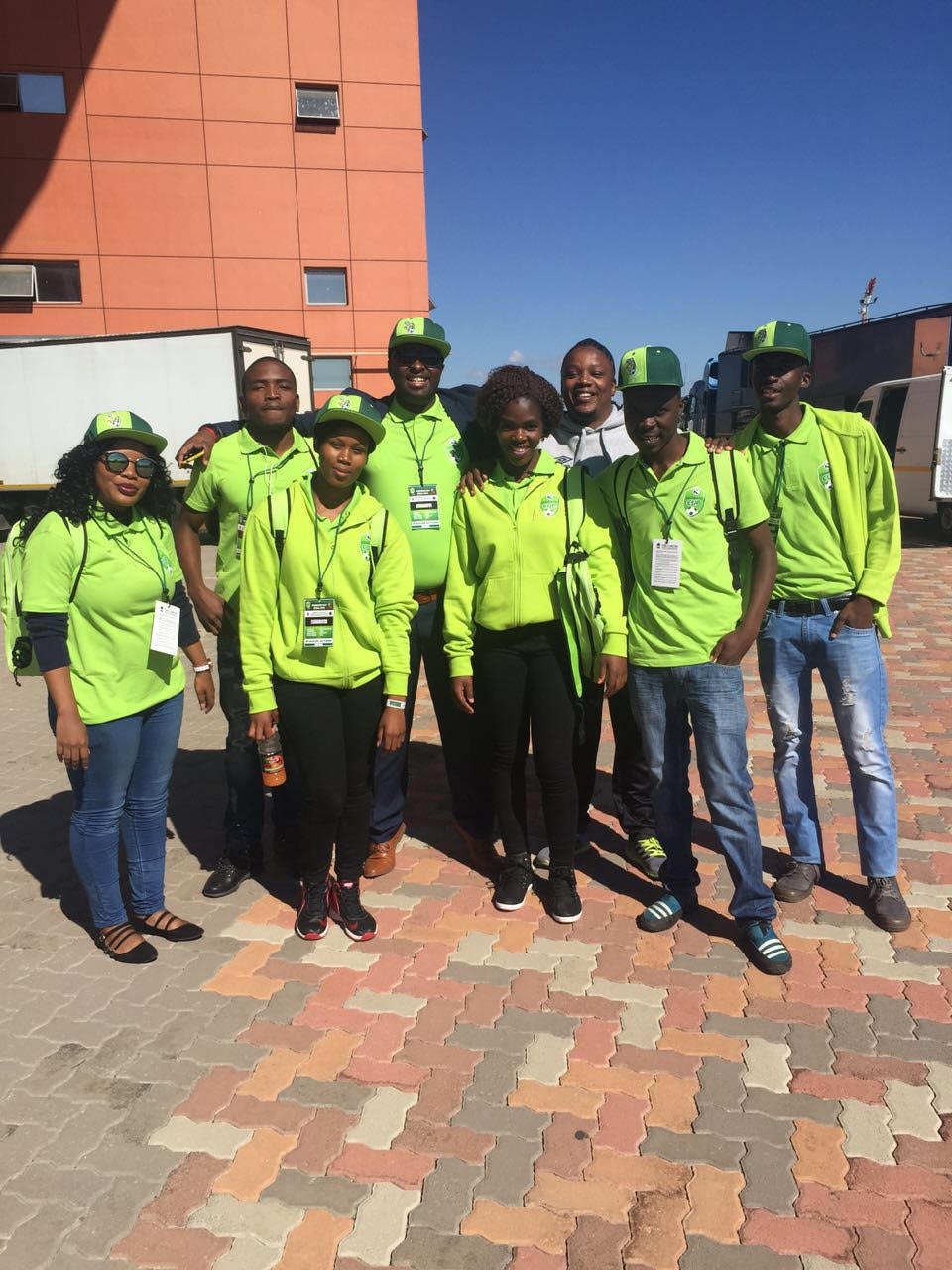 Volunteers also got to meet the famous Mr Kabelo Bosilong Volunteers also got to meet the famous Mr Kabelo Bosilong